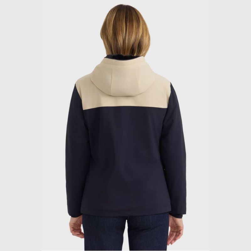 Veste chaude équitation femme Siam Harcour marine crème