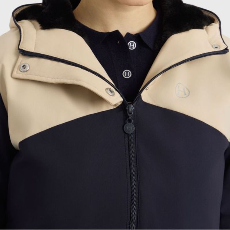 Veste chaude équitation femme Siam Harcour marine crème