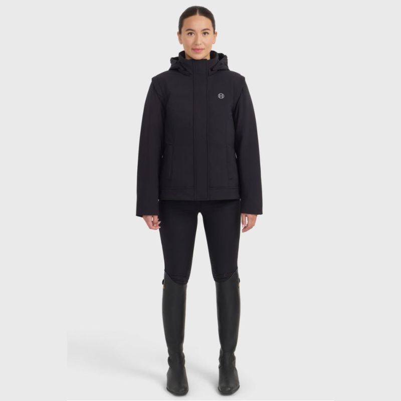 Parka équitation femme 2 en 1 Coralie Harcour noir
