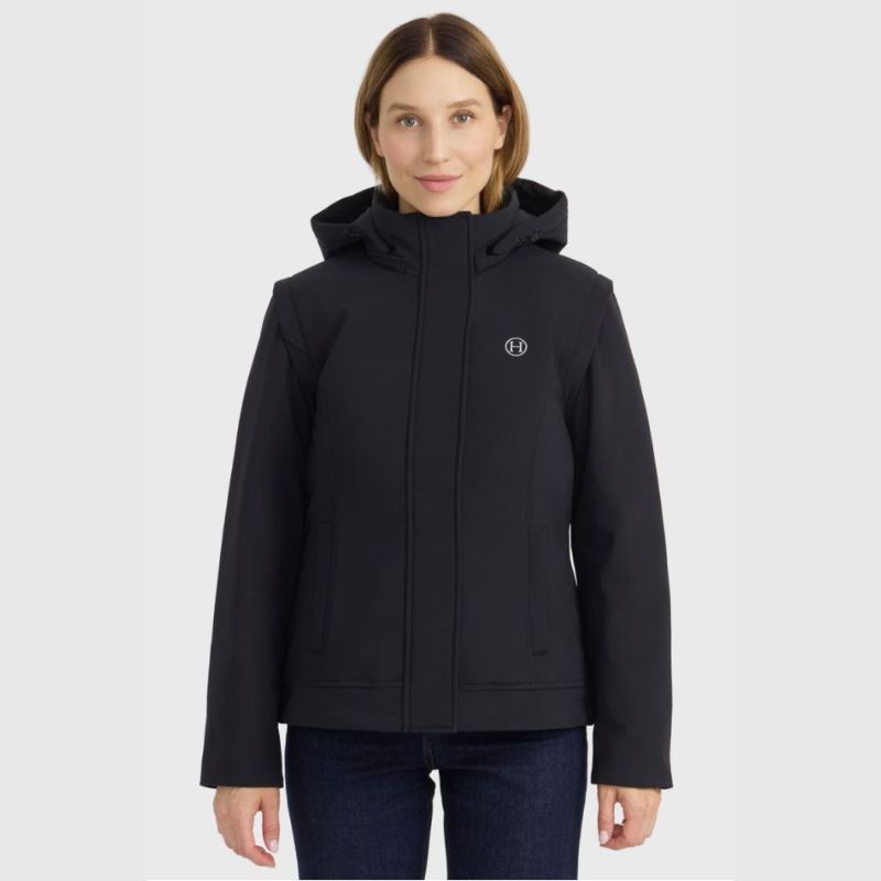 Parka équitation femme 2 en 1 Coralie Harcour noir
