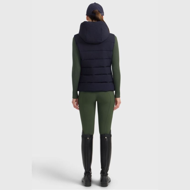 Gilet équitation femme sans manches Cinderella Harcour marine