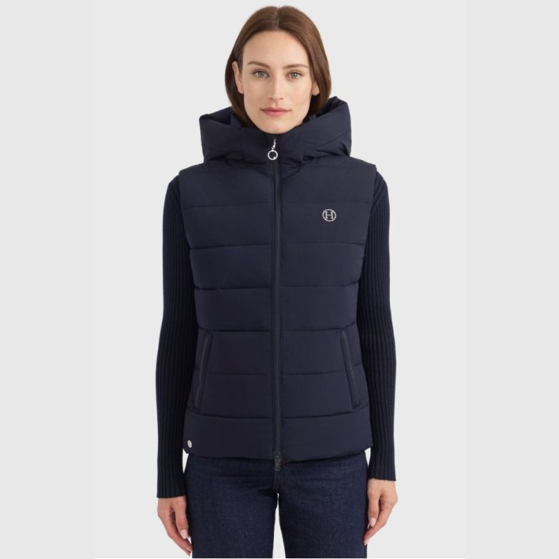 Gilet équitation femme sans manches Cinderella Harcour marine