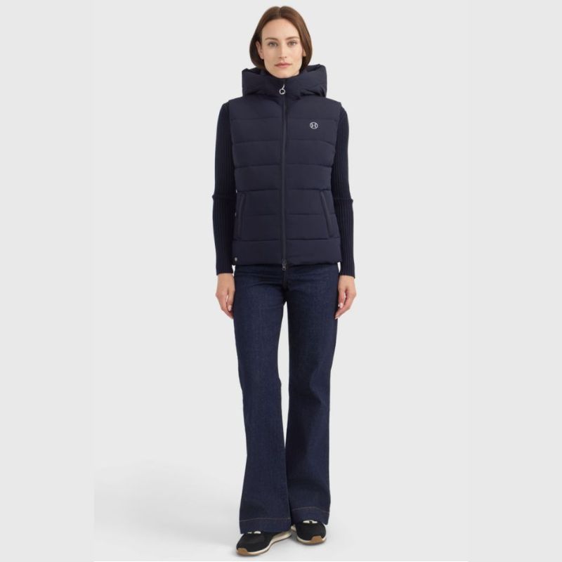 Gilet équitation femme sans manches Cinderella Harcour marine