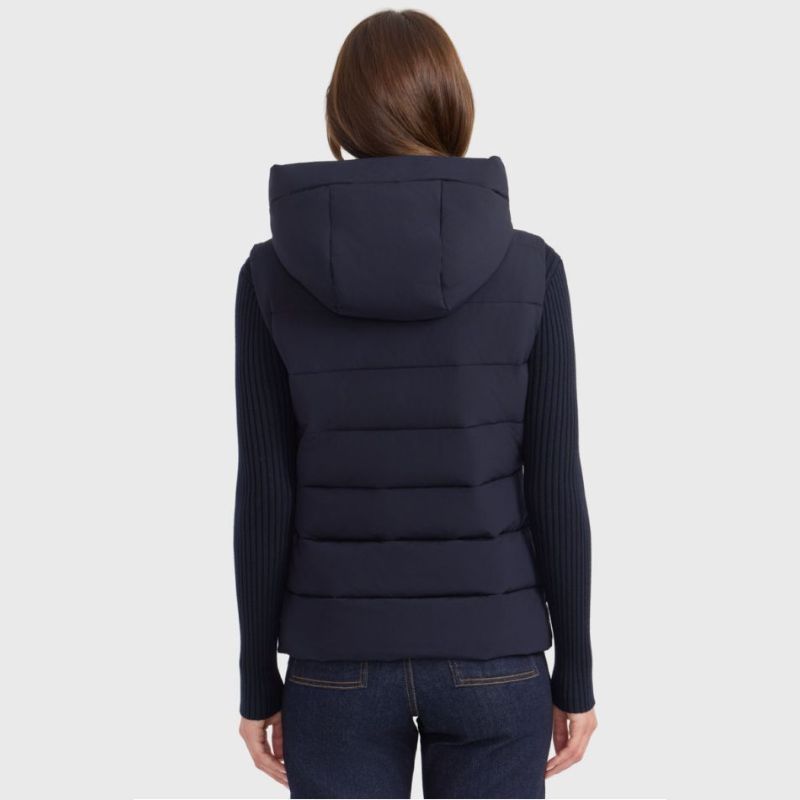 Gilet équitation femme sans manches Cinderella Harcour marine
