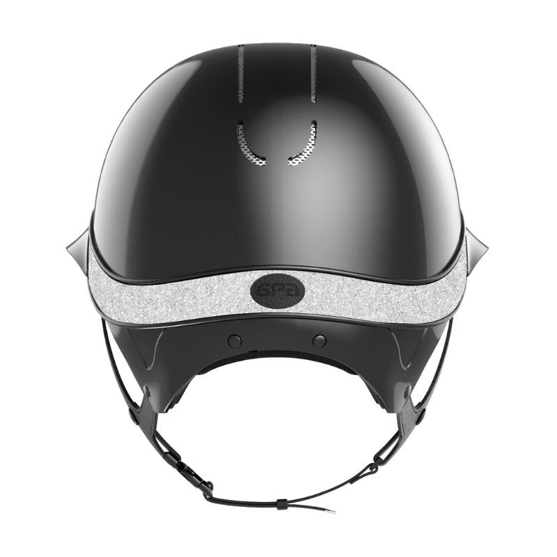 Casque équitation Global Gala Evo Hybrid Shiny GPA noir paillettes argentées