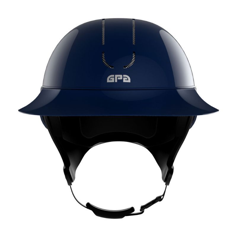Casque équitation Global First Lady TLS Bleu Shiny GPA bandeau bleu