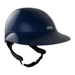 Casque équitation Global First Lady TLS Bleu Shiny GPA