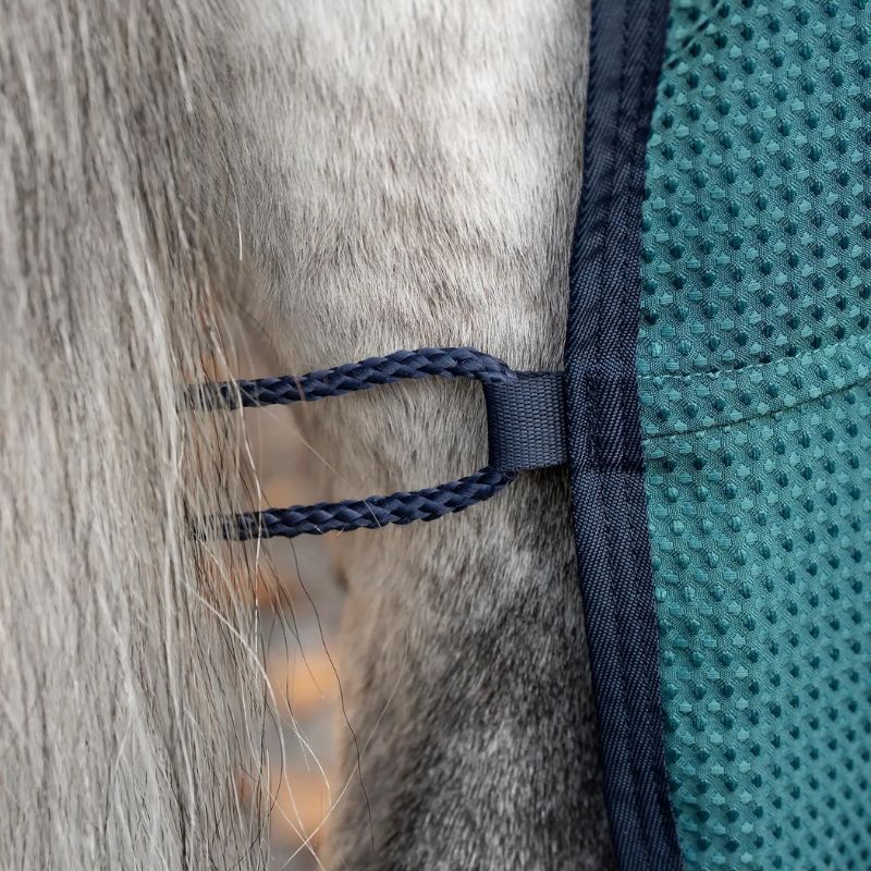 Séchante cheval Horseware Rambo Techni Waffle Cooler vert marine