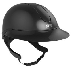 Casque équitation Evo Global TLS noir brillant visière moyenne GPA bandeau noir