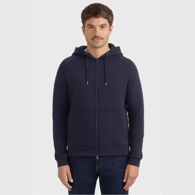 Sweat équitation homme technique zippé Connor Harcour marine