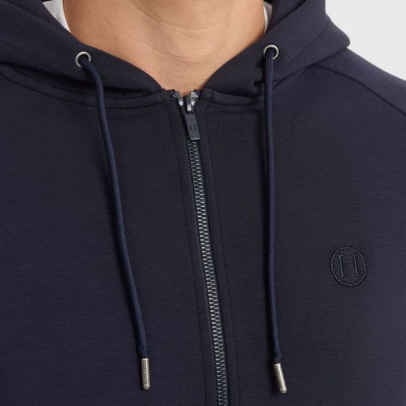 Sweat équitation homme technique zippé Connor Harcour marine