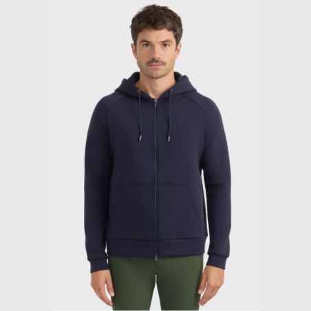 Sweat équitation homme technique zippé Connor Harcour marine