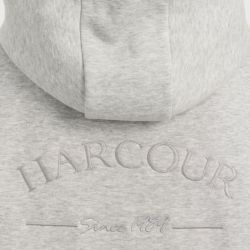 Sweat équitation femme à capuche Charlie Harcour gris chiné