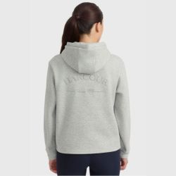 Sweat équitation femme à capuche Charlie Harcour gris chiné