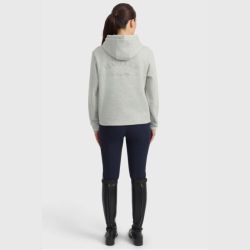 Sweat équitation femme à capuche Charlie Harcour gris chiné