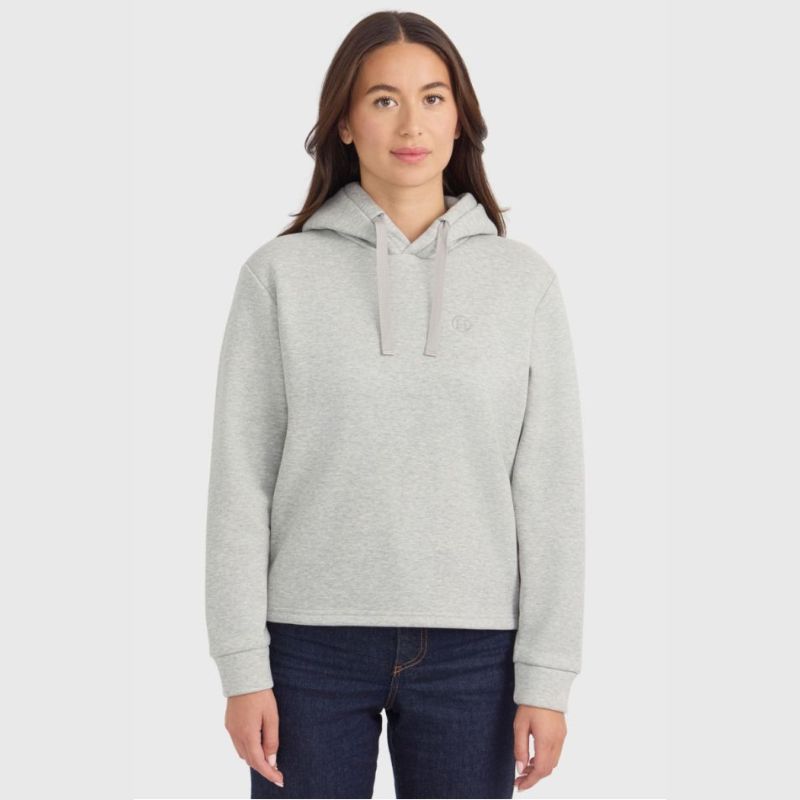 Sweat équitation femme à capuche Charlie Harcour gris chiné