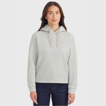 Sweat équitation femme à capuche Charlie Harcour gris chiné