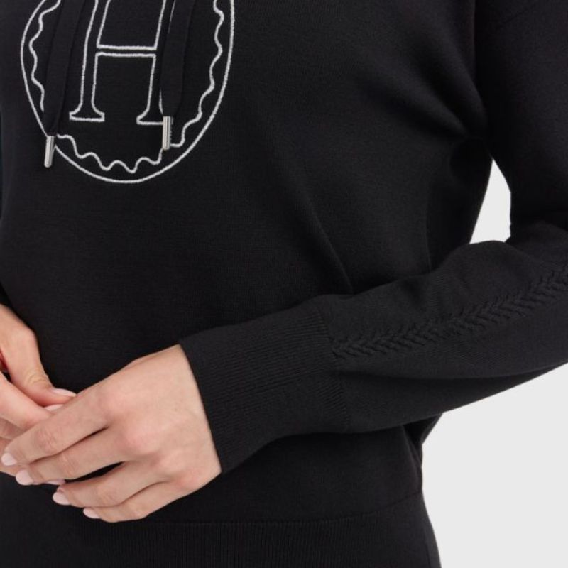 Sweater équitation femme Capucine Harcour noir