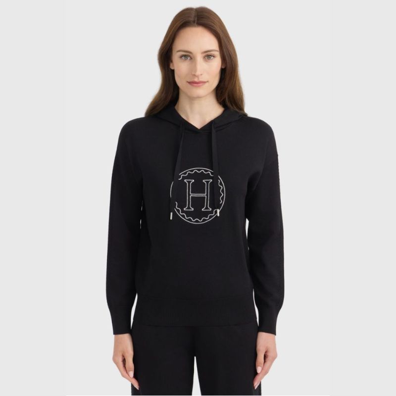 Sweater équitation femme Capucine Harcour noir