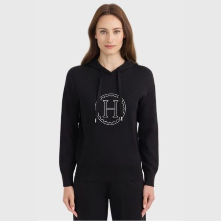 Sweater équitation femme Capucine Harcour noir