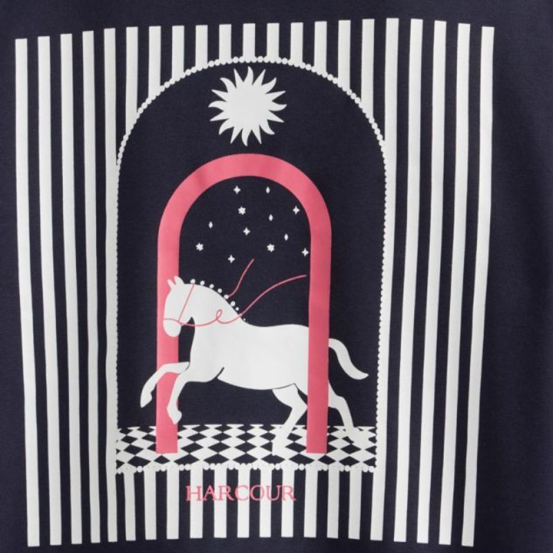 Sweat équitation femme Cœur Harcour marine