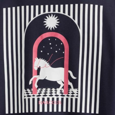 Sweat équitation femme Cœur Harcour marine