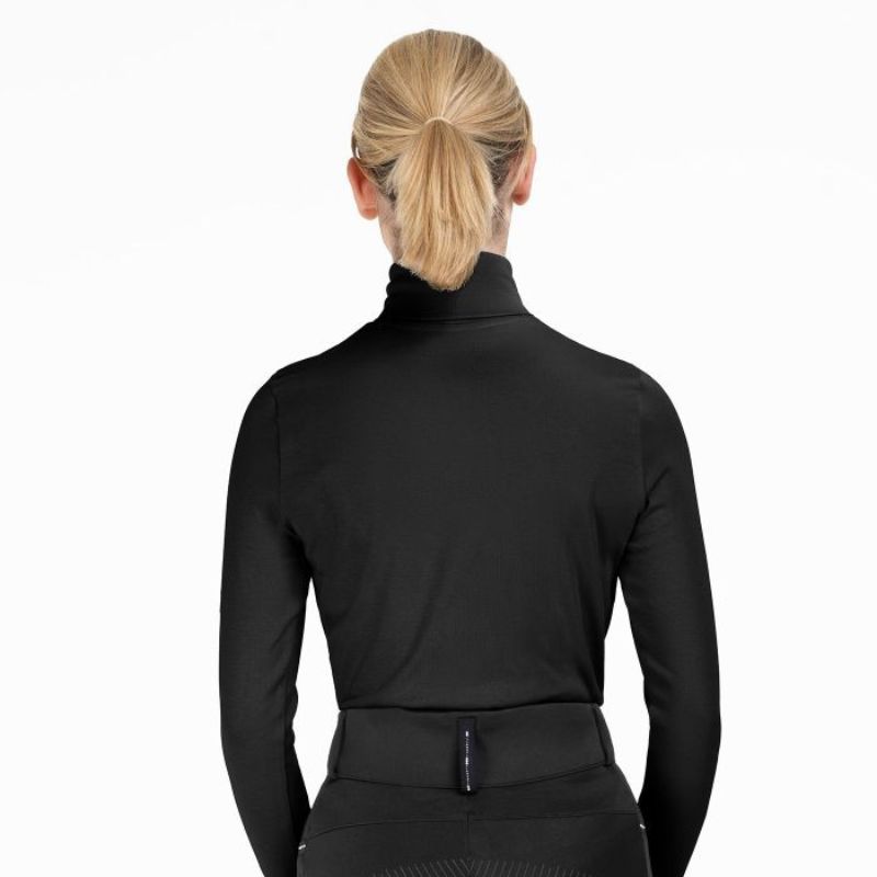 T-shirt équitation femme col roulé Trento ELT noir