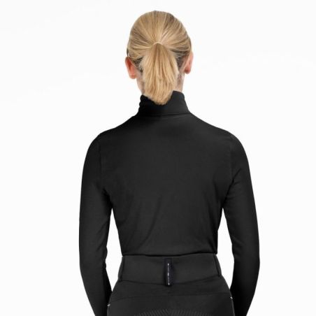 T-shirt équitation femme col roulé Trento ELT noir