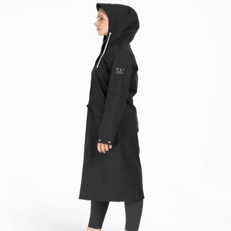 Manteau équitation femme imperméable Performance ELT noir