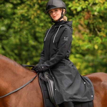 Manteau équitation femme imperméable Performance ELT noir