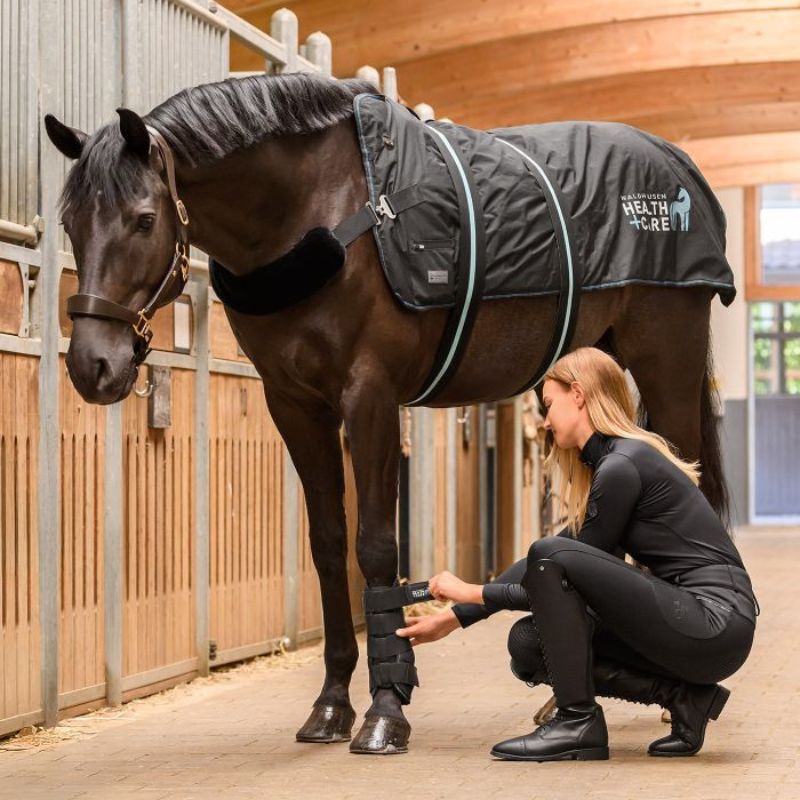 Couverture chauffante massante cheval Health + Care TecSupreme Waldhausen noir