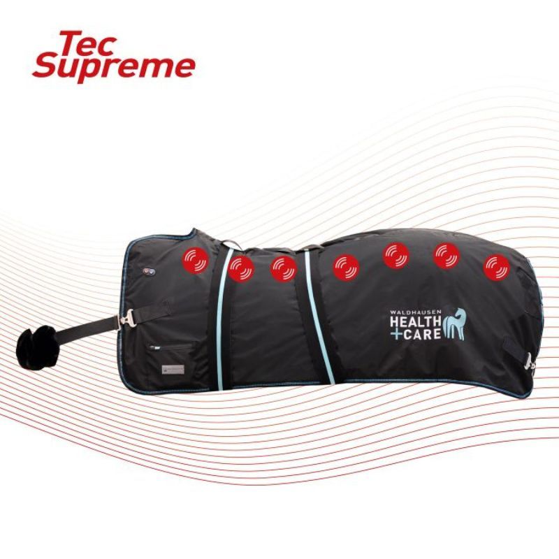 Couverture chauffante massante cheval Health + Care TecSupreme Waldhausen noir