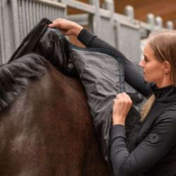 Couverture chauffante massante cheval Health + Care TecSupreme Waldhausen noir
