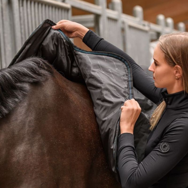 Couverture chauffante massante cheval Health + Care TecSupreme Waldhausen noir