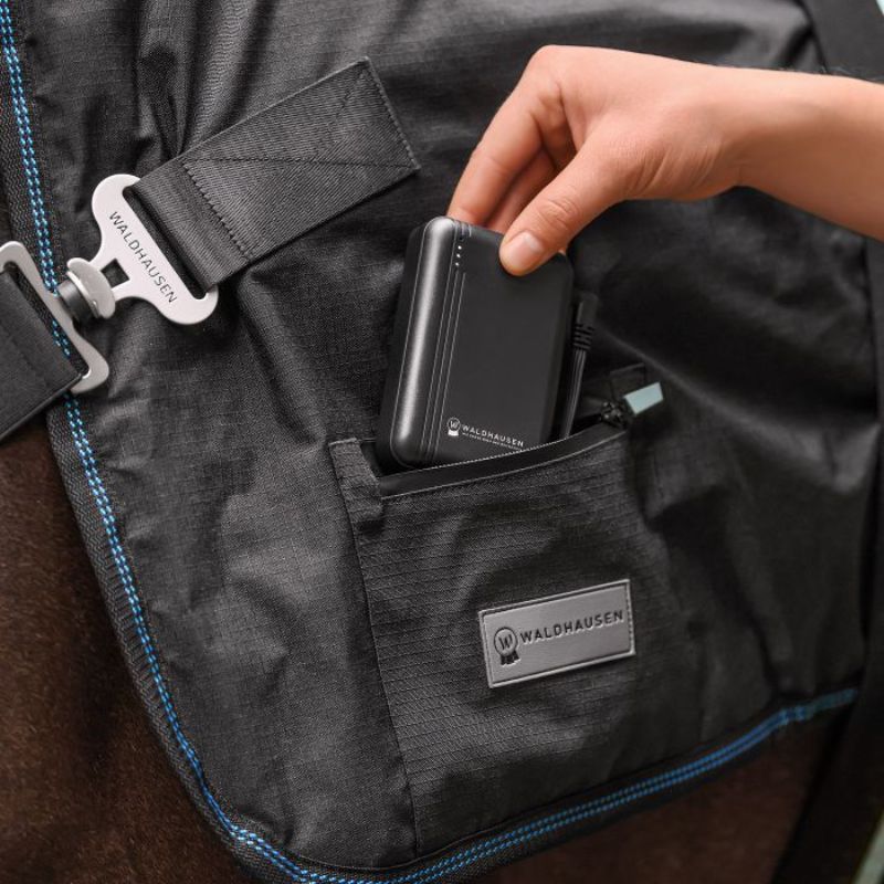 Couverture chauffante massante cheval Health + Care TecSupreme Waldhausen noir
