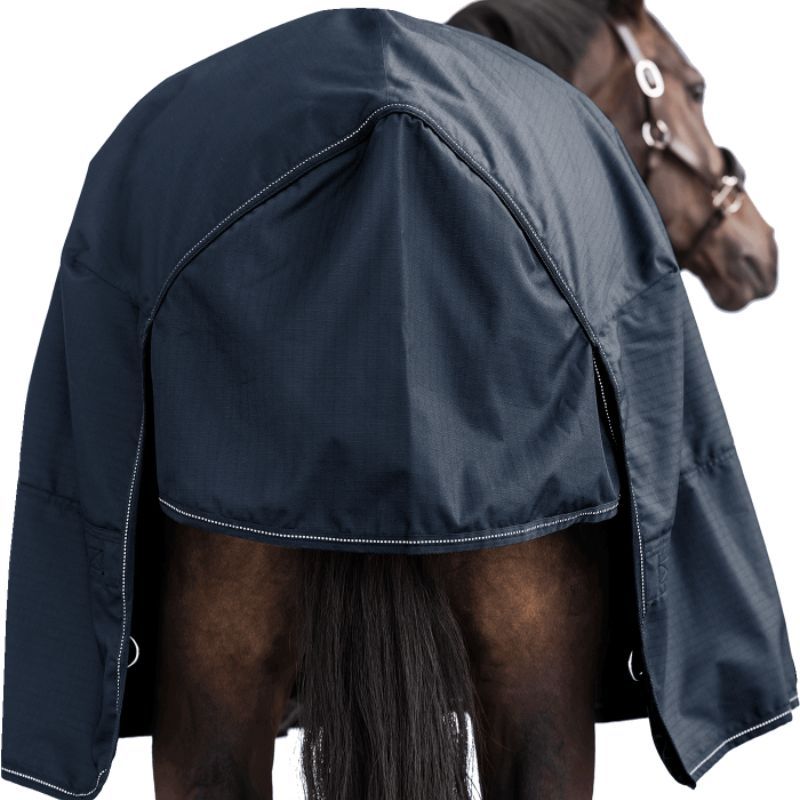 Couverture extérieur cheval Nordic 100g encolure haute Waldhausen bleu nocturne