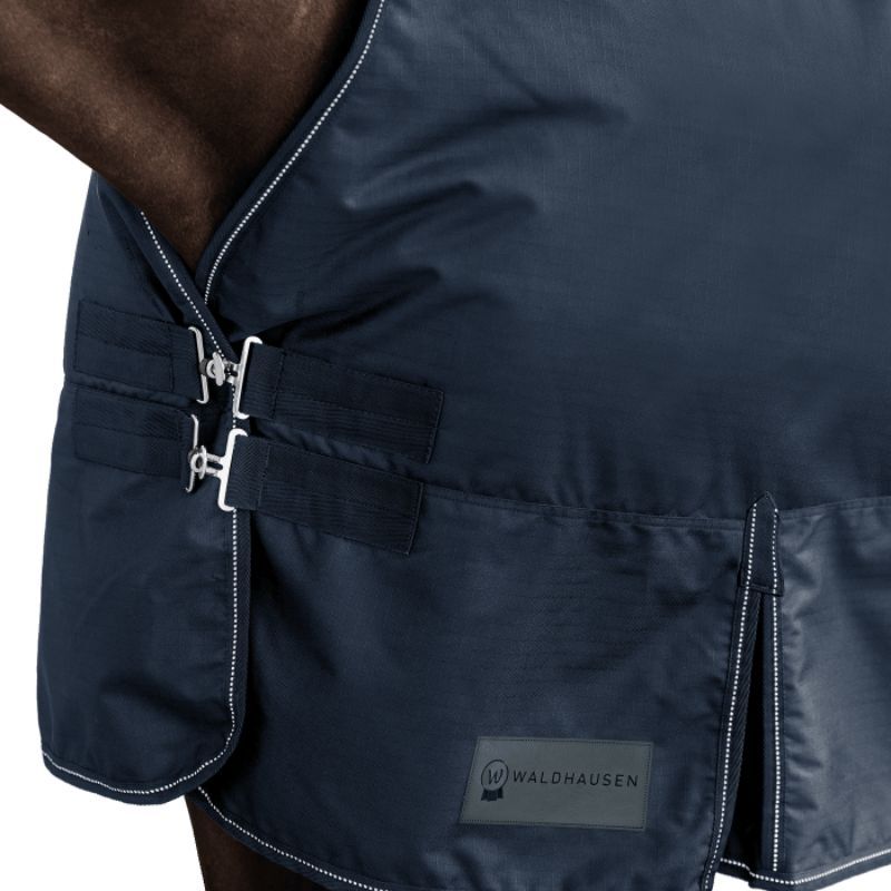 Couverture extérieur cheval Nordic 100g encolure haute Waldhausen bleu nocturne