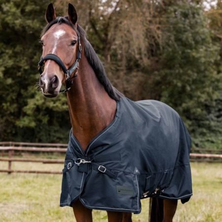 Couverture extérieur cheval Scandic Multi-Layer 250/100g 1200d Waldhausen bleu nocturne