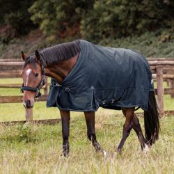 Couverture extérieur cheval Scandic Multi-Layer 250/100g 1200d Waldhausen bleu nocturne