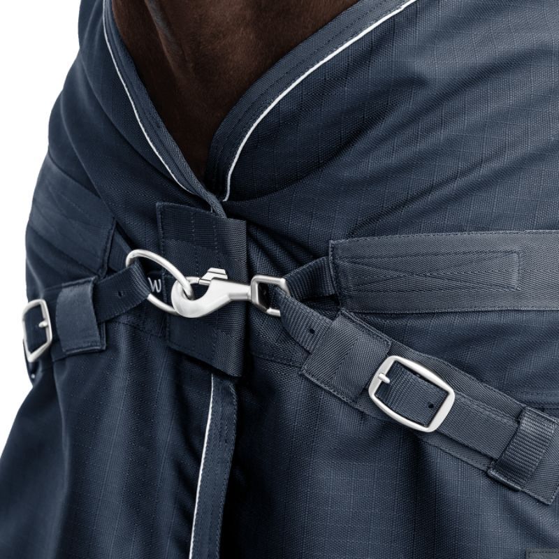 Couverture extérieur cheval Scandic Multi-Layer 250/100g 1200d Waldhausen bleu nocturne