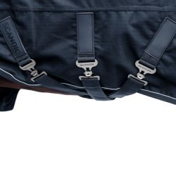 Couverture extérieur cheval Scandic Multi-Layer 250/100g 1200d Waldhausen bleu nocturne