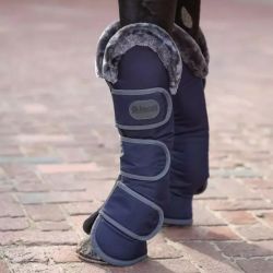 Protections de transport cheval Show Line Bucas lot de 4 marine gris