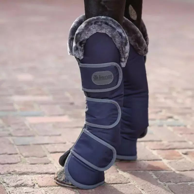 Protections de transport cheval Show Line Bucas lot de 4 marine gris