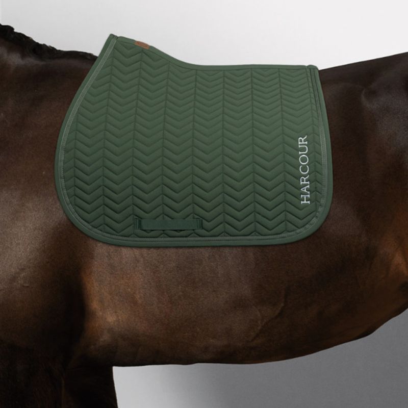 Tapis de selle cheval Cobalt Harcour vert trèfle