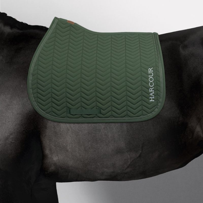 Tapis de selle cheval Cobalt Harcour vert trèfle
