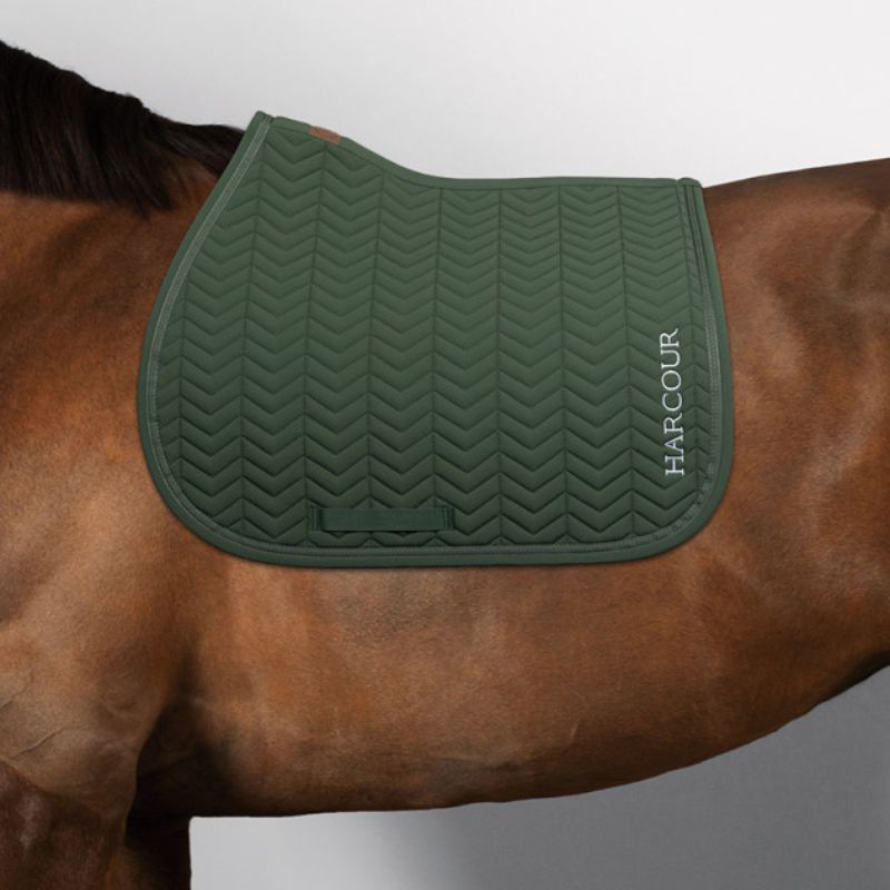 Tapis de selle cheval Cobalt Harcour vert trèfle