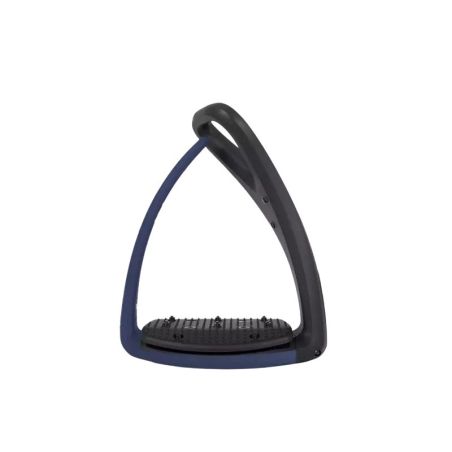 Etriers de sécurité équitation New Soft'Up Pro Freejump marine brillant