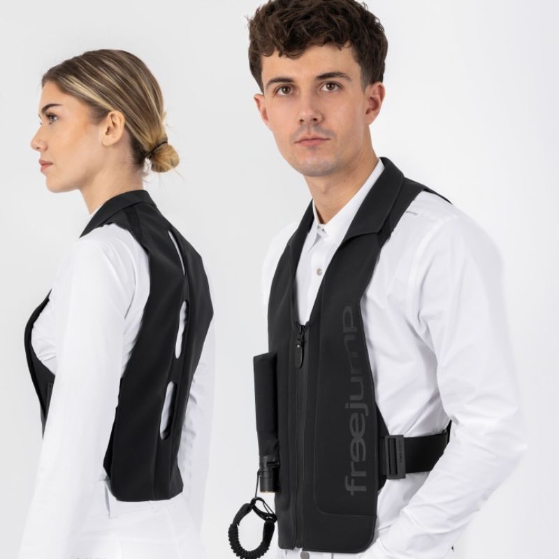 Gilet airbag équitation Tubeless Airvest Plume Freejump noir