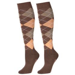 Chaussettes équitation Check Harry's Horse lot de 3 marron