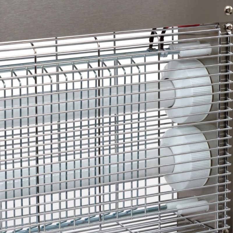 Tue-mouches électrique 2x15W IPX4 EcoKill Inox